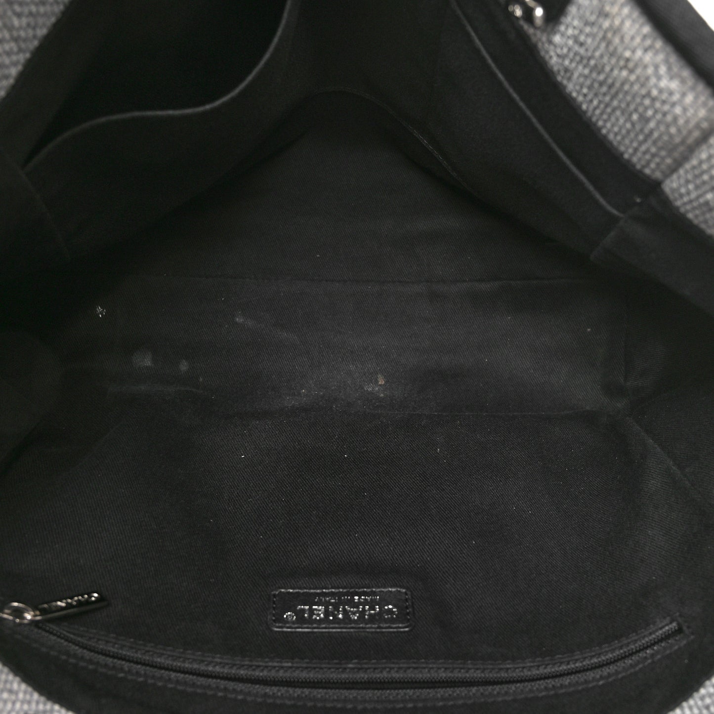 Woven Straw Raffia Small Deauville Tote Grey