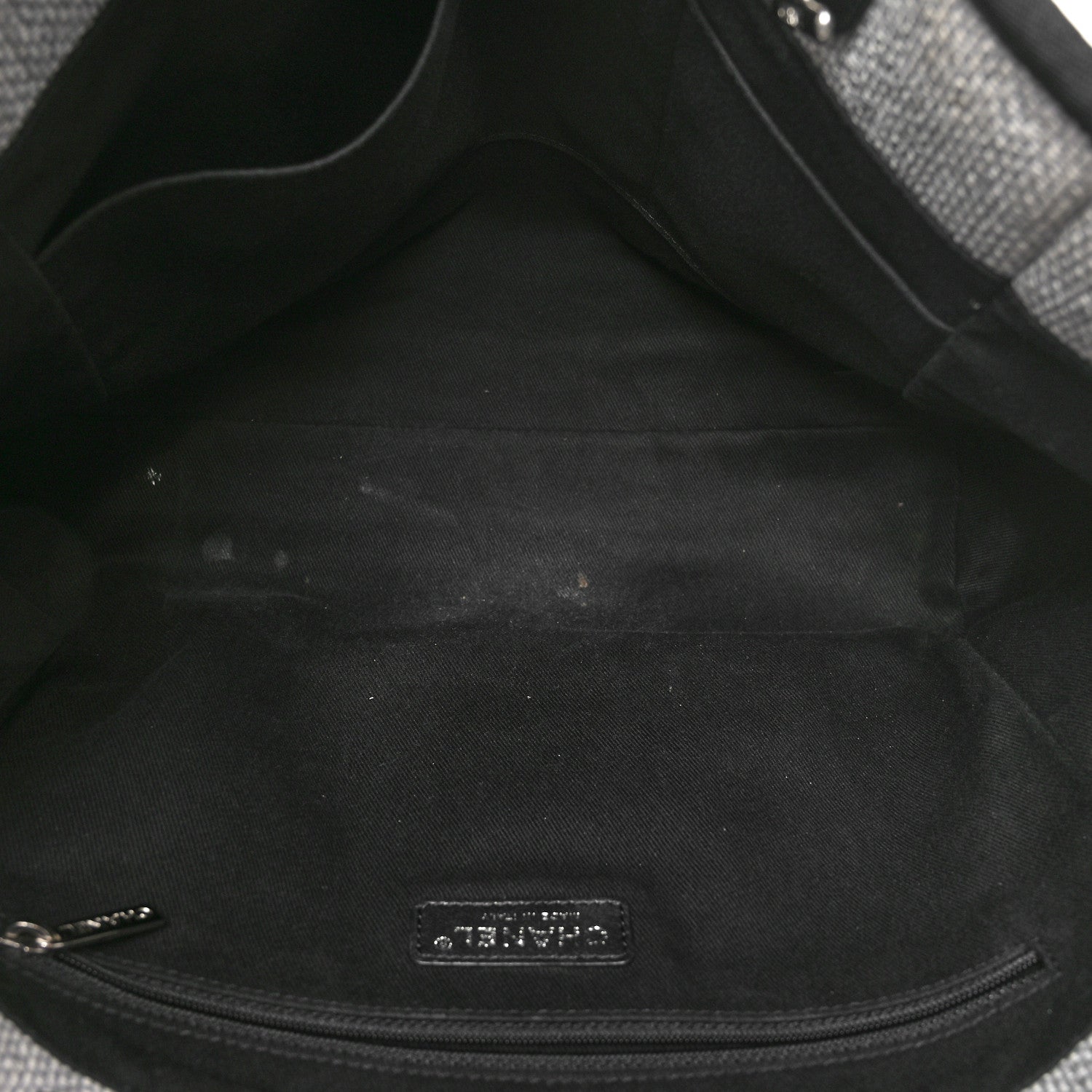 Chanel Woven Straw Raffia Small Deauville Tote Grey 5 of 10