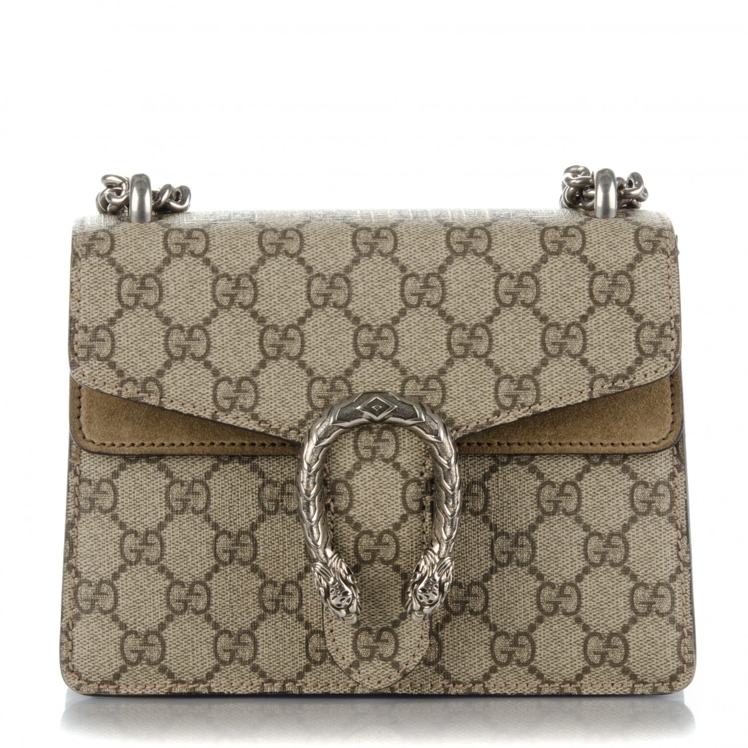 Gucci GG Supreme Monogram Mini Dionysus Shoulder Bag Taupe 1 of 7