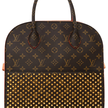 Louis Vuitton Monogram Calf Hair Spikes Iconoclasts Christian Louboutin Tote Red 7 of 15