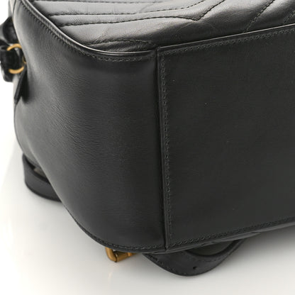 Gucci Calfskin Matelasse GG Marmont Dome Backpack Black 8 of 9