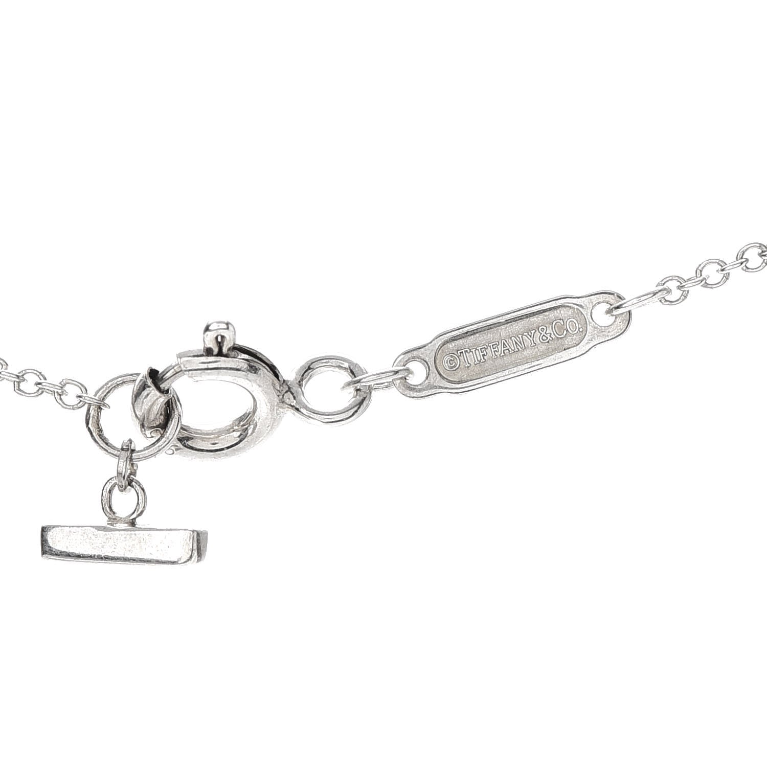 Tiffany Sterling Silver Small T Smile Pendant Necklace 5 of 6