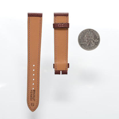 Hermes Epsom Heure H Hour Watch PM Strap Havane 2 of 3