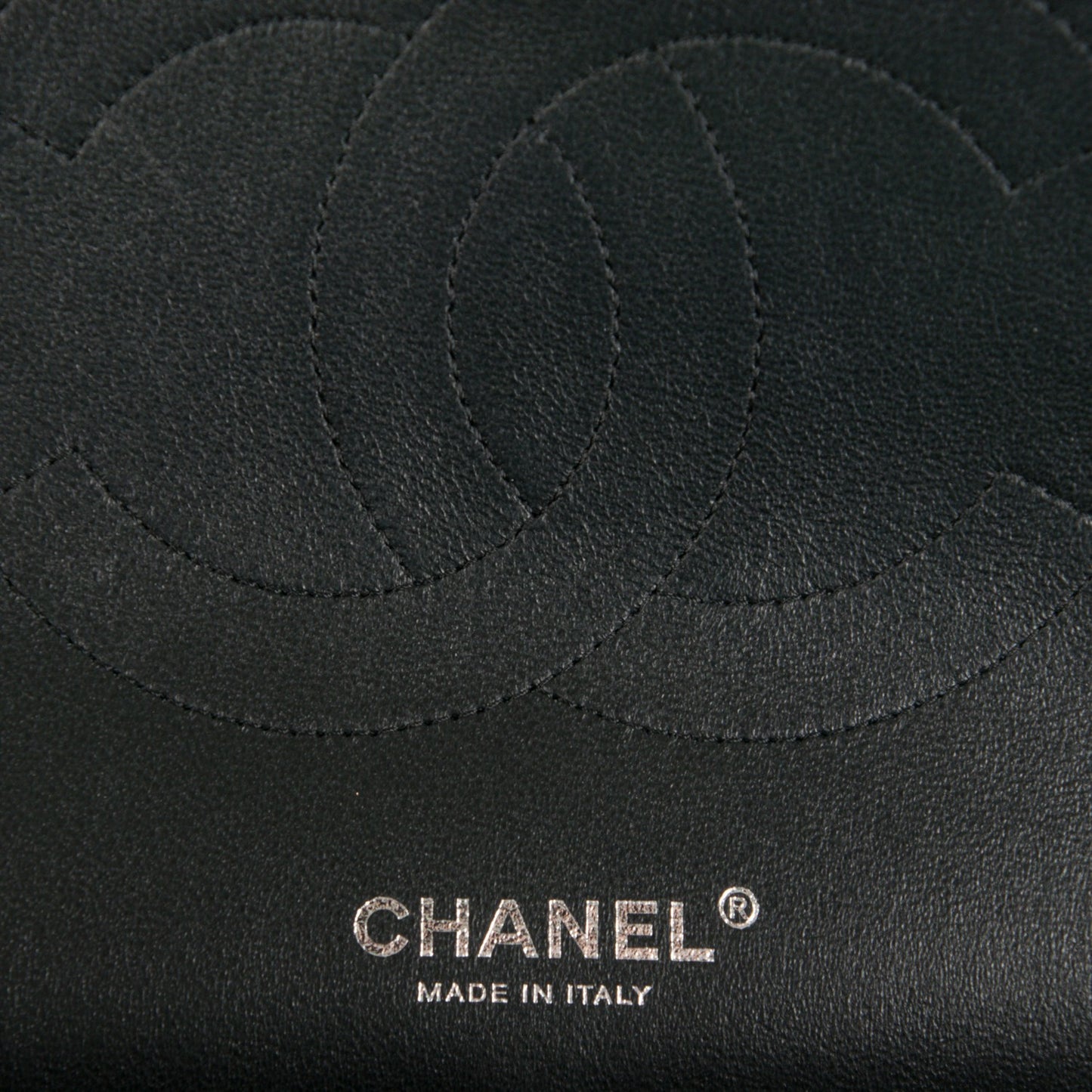 Crumpled Calfskin Quilted Jumbo Double Flap So Black