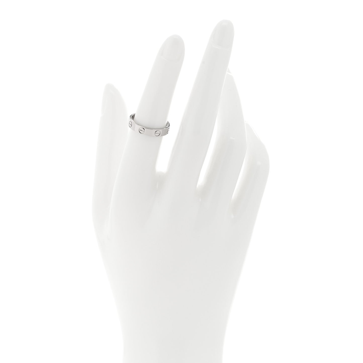 18K White Gold 3.5mm LOVE Wedding Band Ring 51 5.75