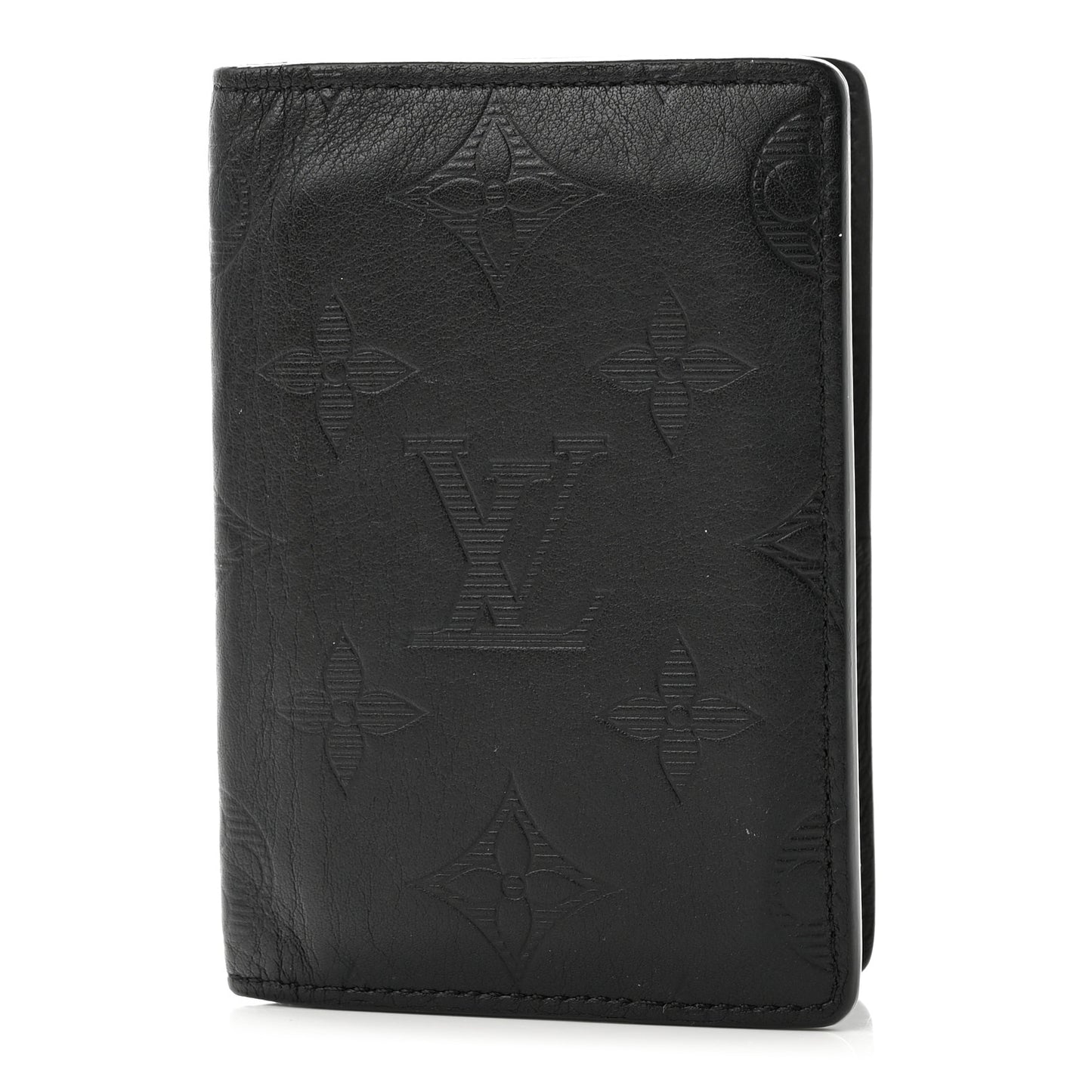Calfskin Monogram Shadow Pocket Organizer Black