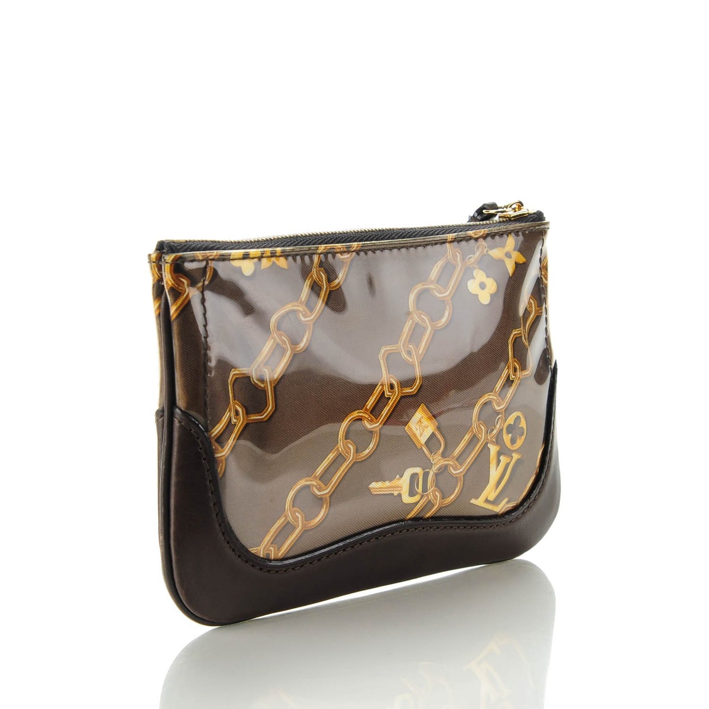 Monogram Charms Pochette Plate Taupe