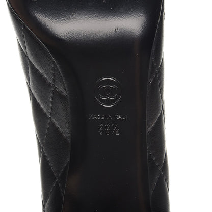 Chanel Lambskin Quilted Cap Toe Pumps 38.5 Black 7 of 9