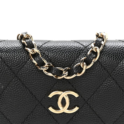 Chanel Caviar Quilted Belt Bag With Charms On Chain Black 9 of 12