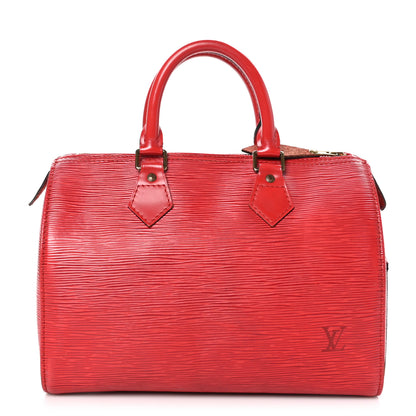 Louis Vuitton Epi Speedy 25 Castillan Red 1 of 14