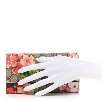 Gucci GG Supreme Monogram Blooms Continental Wallet Beige Multicolor Dry Rose 2 of 7