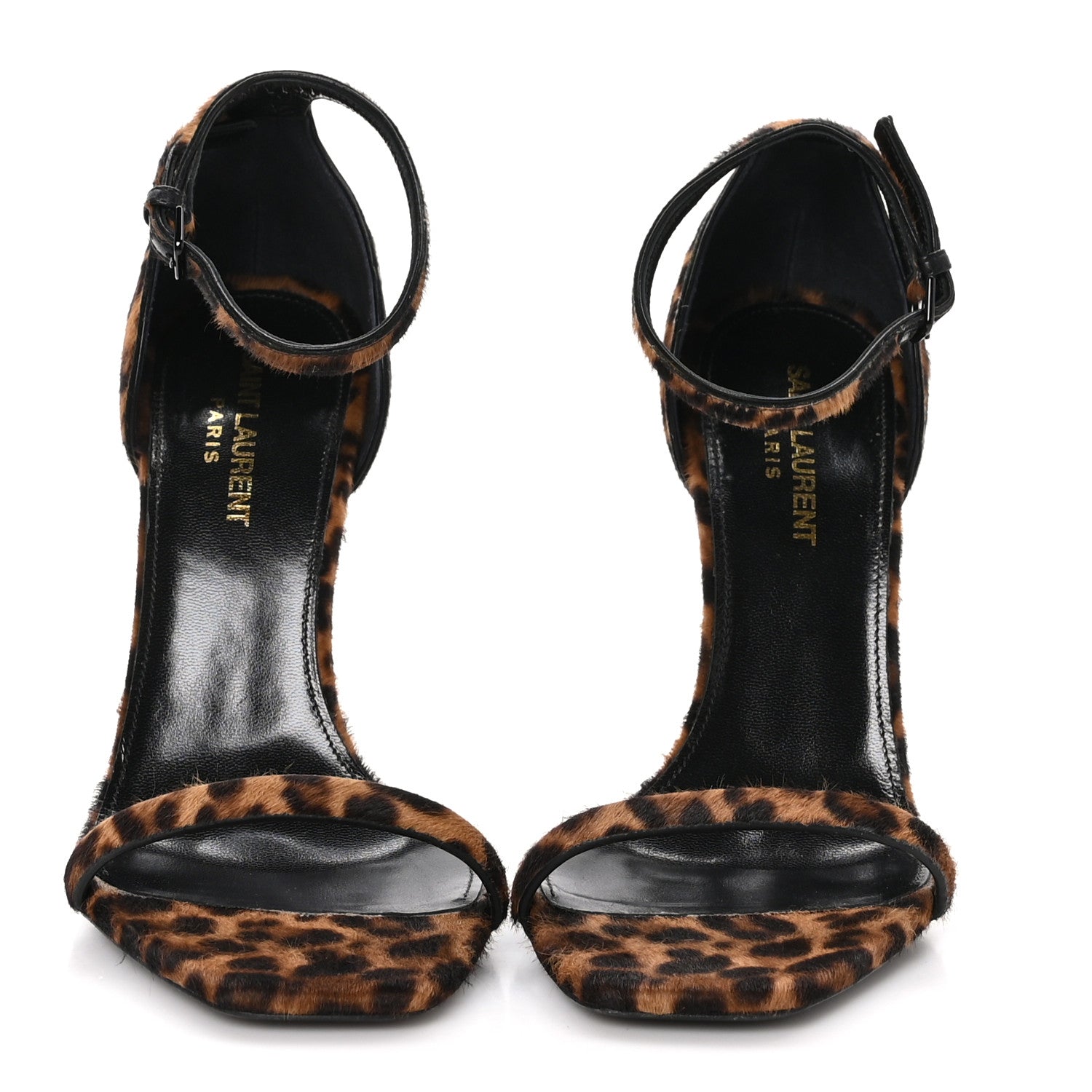 Saint Laurent Calf Hair Leopard Opyum 110 Sandals 38 Brown 2 of 8