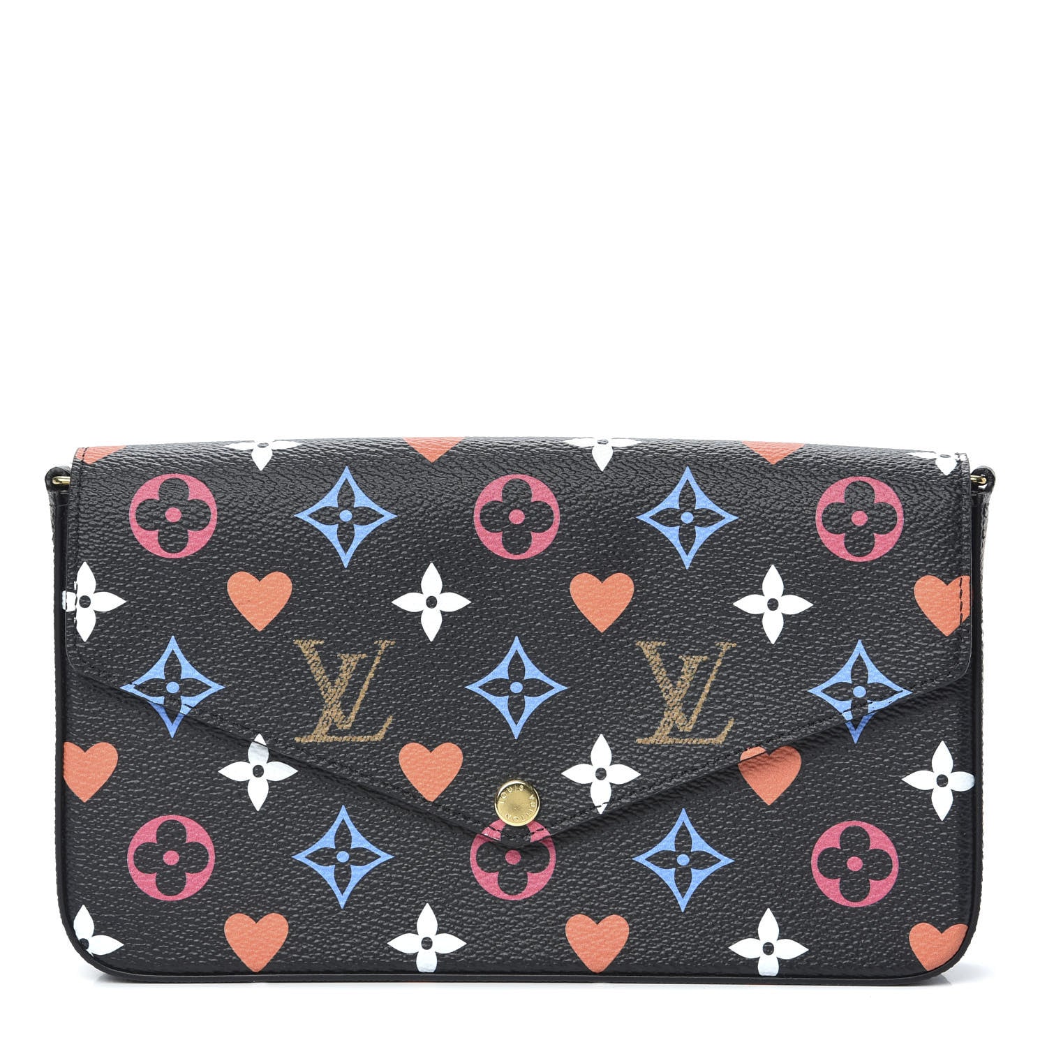 Louis Vuitton Game On Felicie Chain Wallet Black 1 of 8