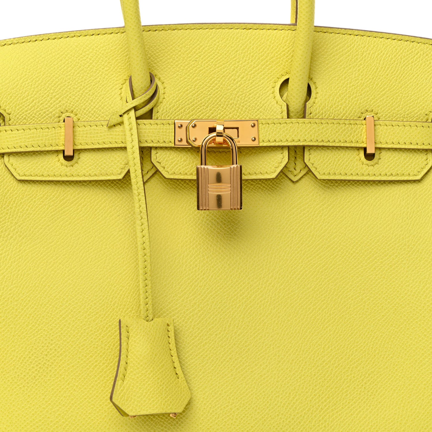 Hermes Epsom Birkin 25 Lime 8 of 11
