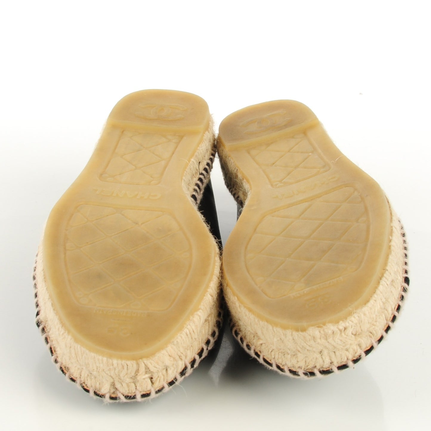 Satin CC Espadrilles 39 Black
