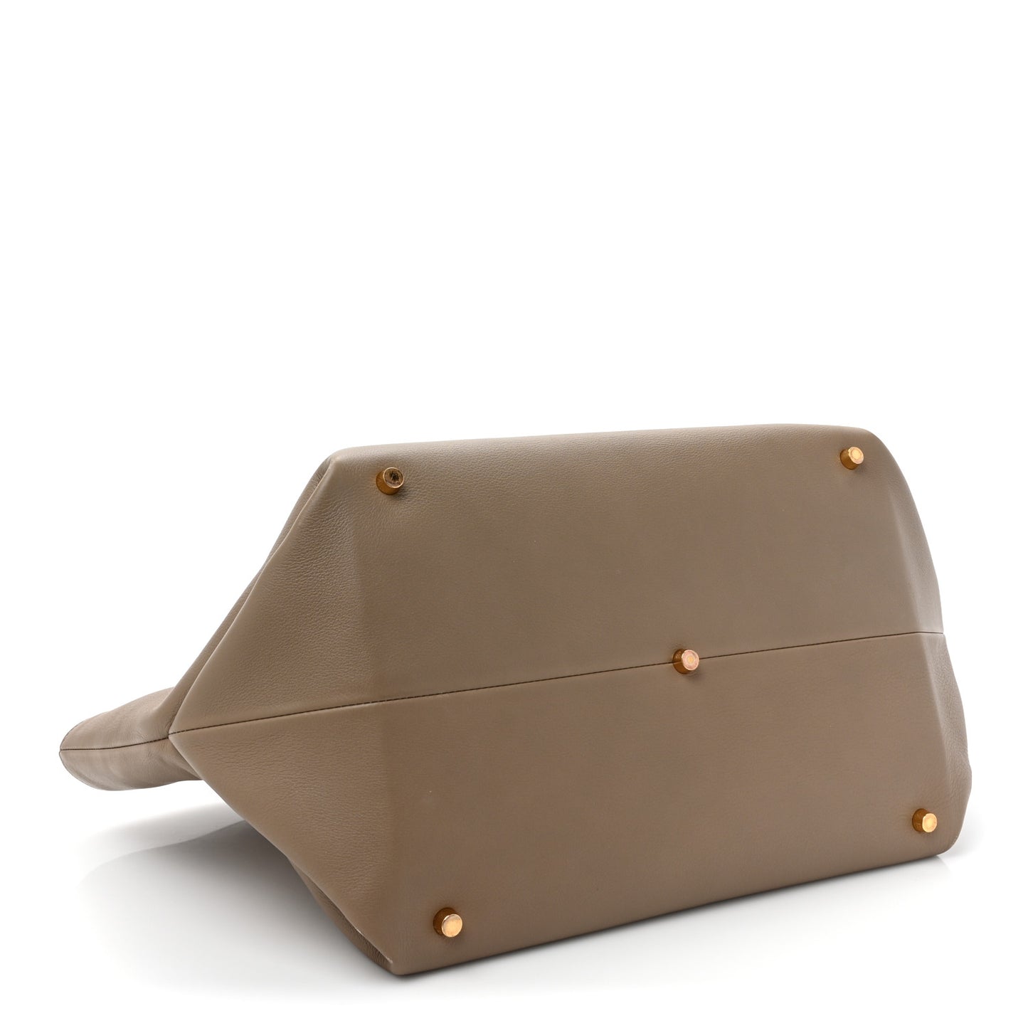 Pebbled Calfskin Medium Amelia Tote Taupe