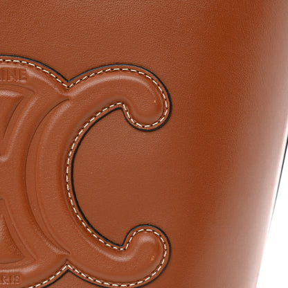 Celine Smooth Calfskin Small Cuir Triomphe Bucket Bag Tan 13 of 15