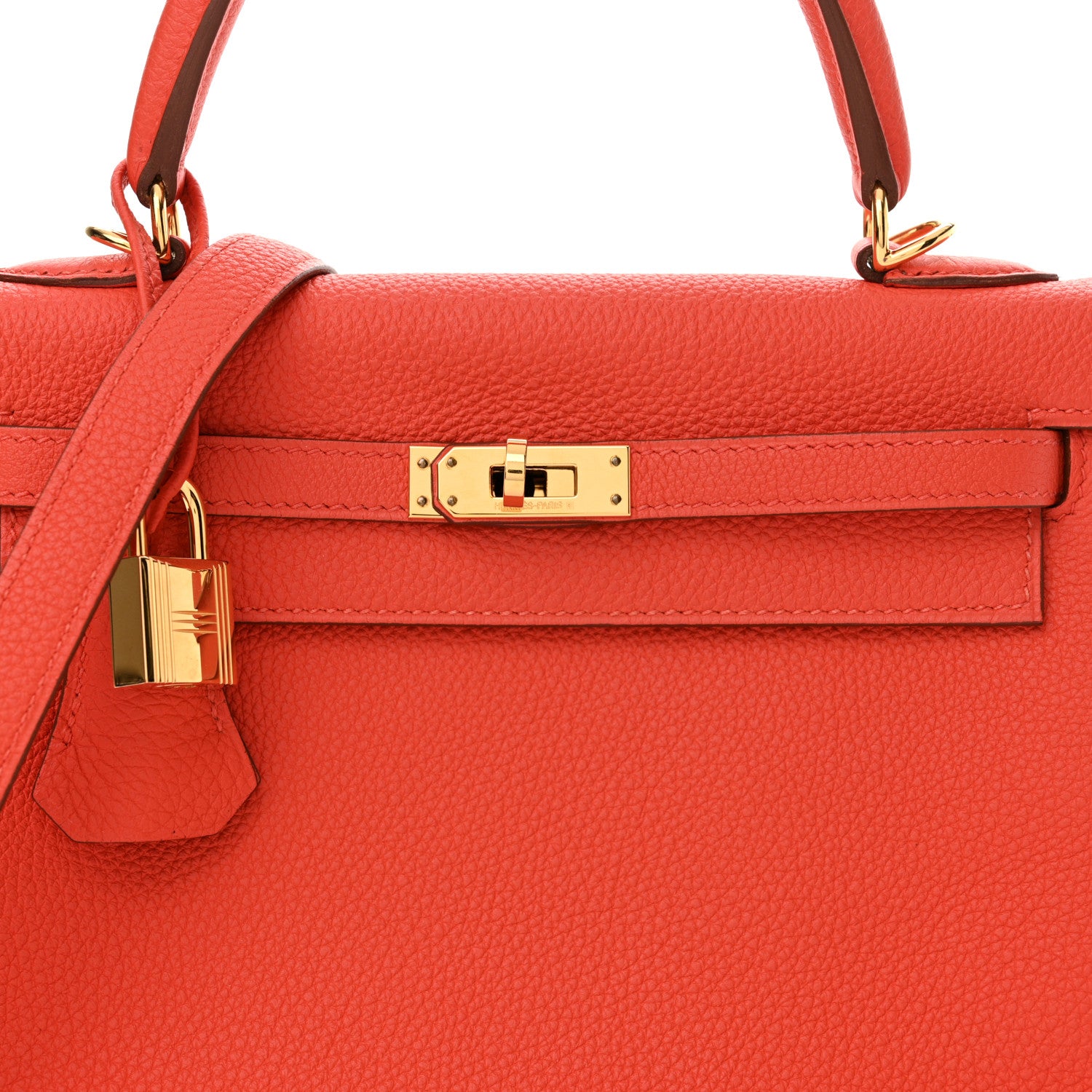 Hermes Togo Kelly Retourne 25 Capucine 8 of 13