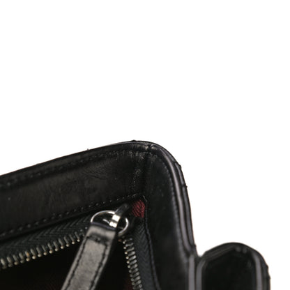 Chanel Aged Calfskin Quilted Zip Clutch Black 11 of 22
