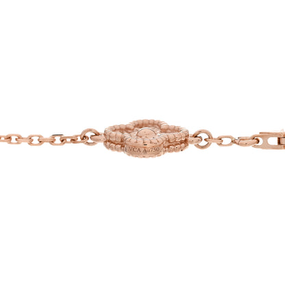Van Cleef & Arpels 18K Rose Gold 6 Motifs Sweet Alhambra Bracelet 4 of 5
