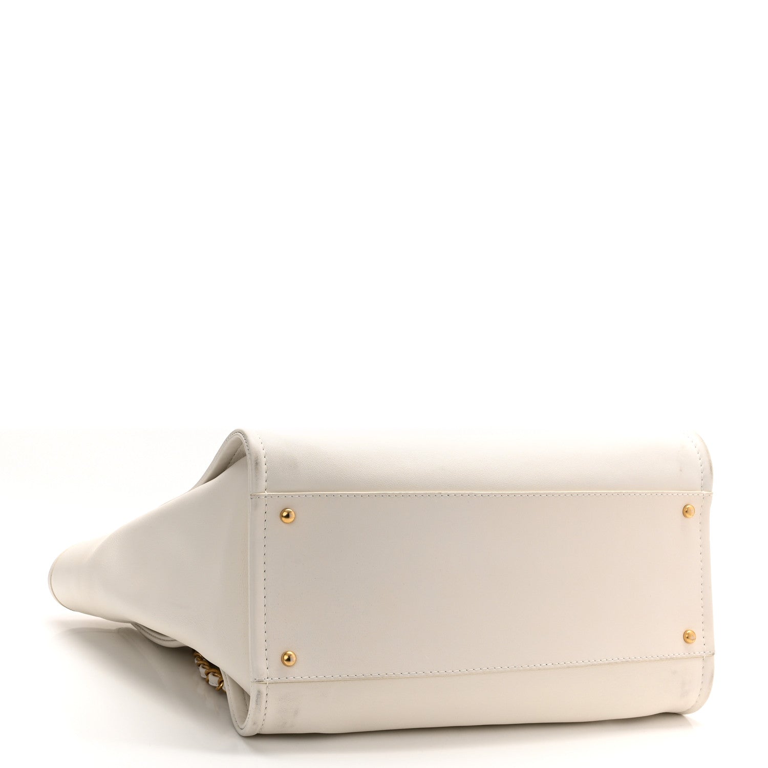 Chanel Calfskin Medium Deauville Tote White Multicolor 4 of 14