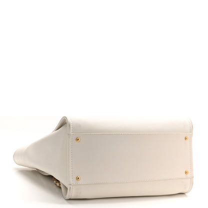 Chanel Calfskin Medium Deauville Tote White Multicolor 4 of 14