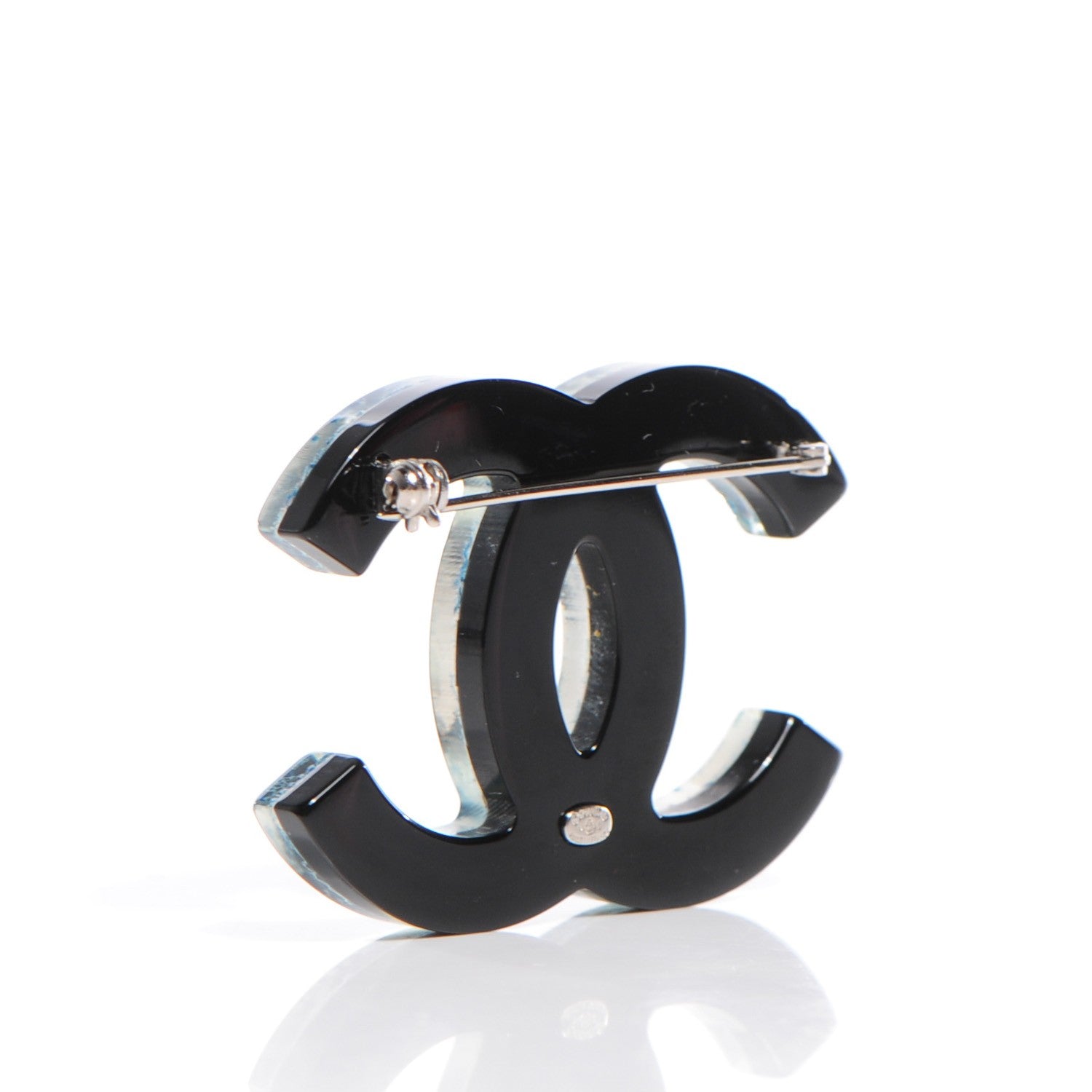 Chanel Resin Lace CC Pin Brooch Blue 3 of 5