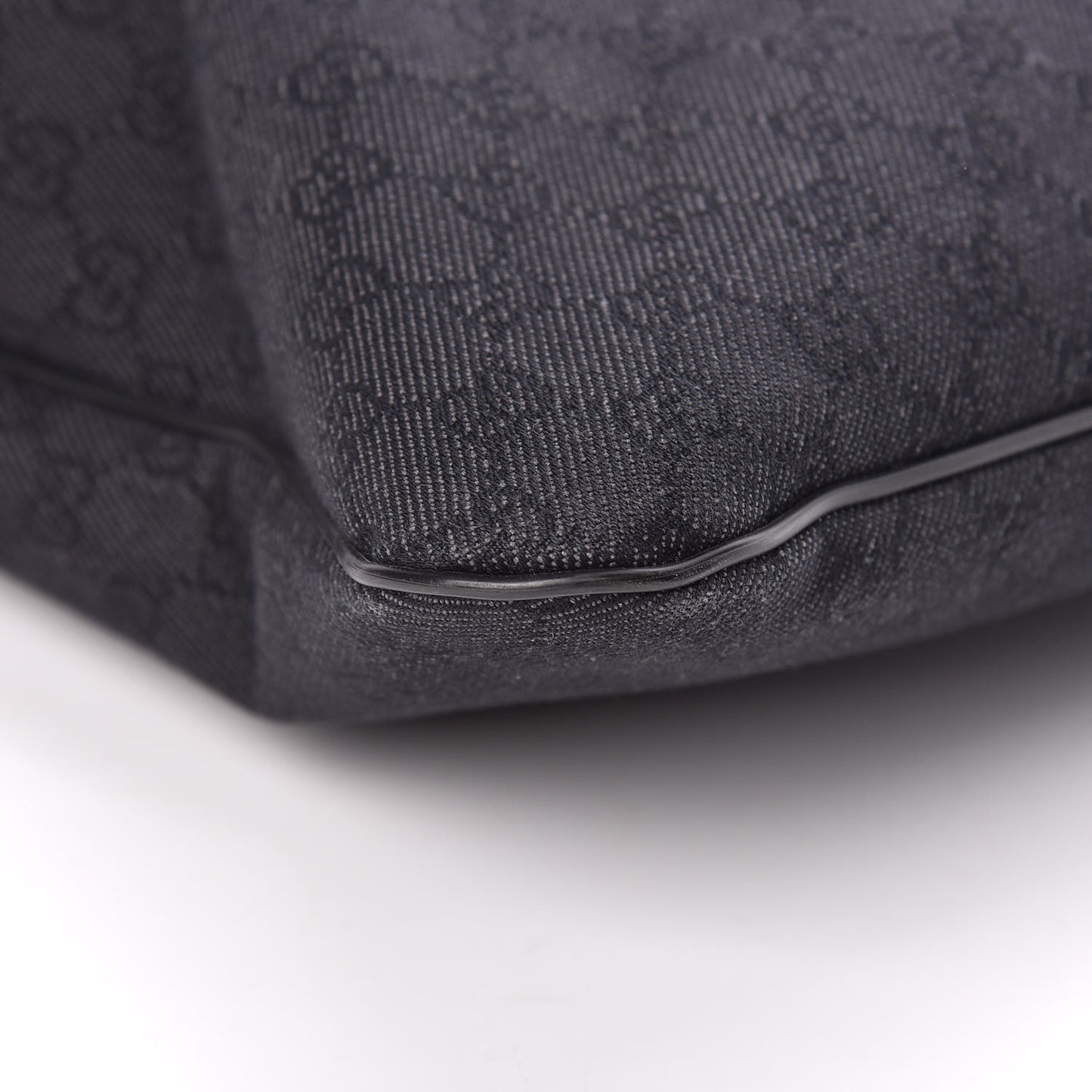 Denim Monogram Messenger Bag Black