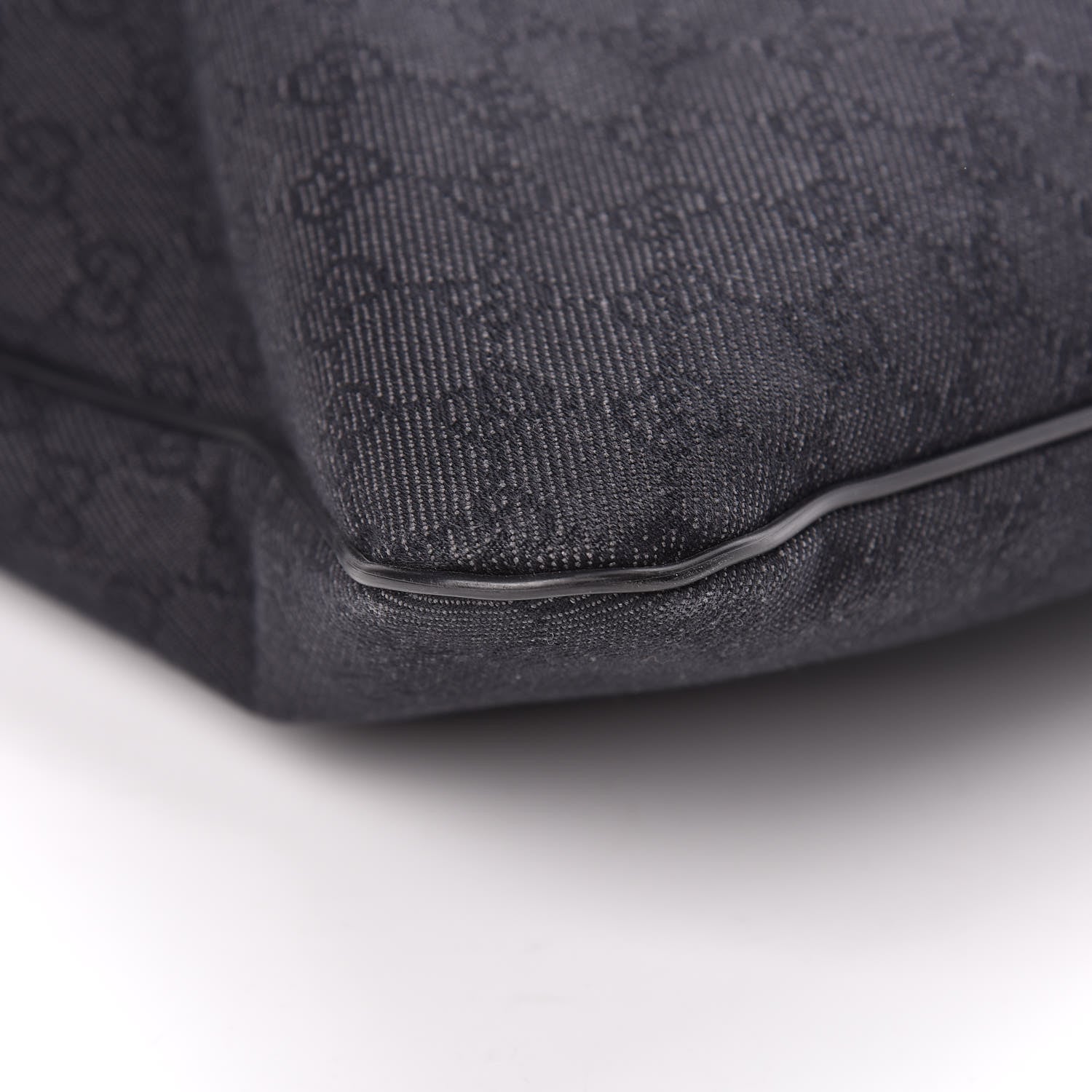 Gucci Denim Monogram Messenger Bag Black 12 of 14