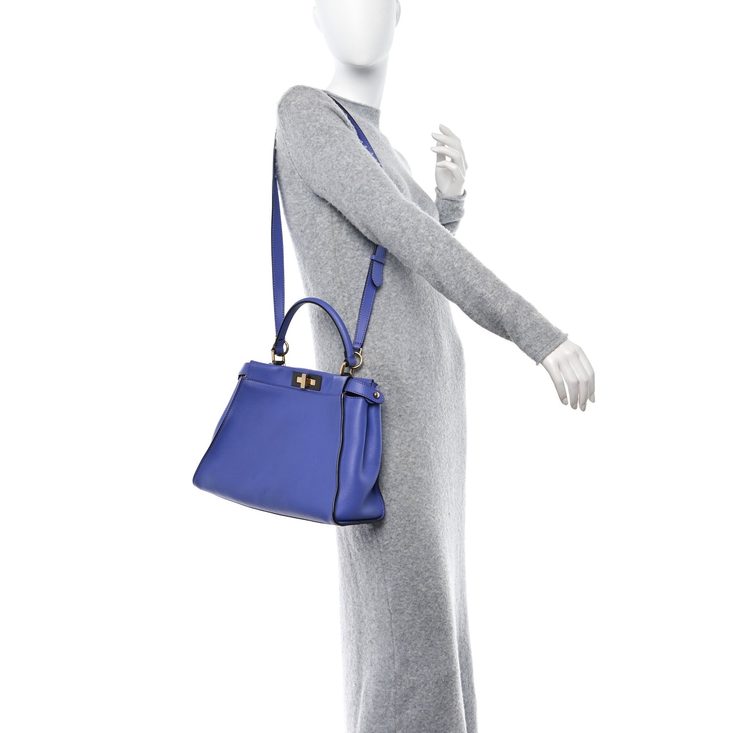 Vitello Seta Medium Peekaboo Iconic Satchel Viola Cassis