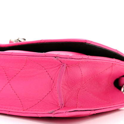 Alexander McQueen Calfskin Quilted Graffiti Skull Small Chain Crossbody Bag Pink 9 of 9