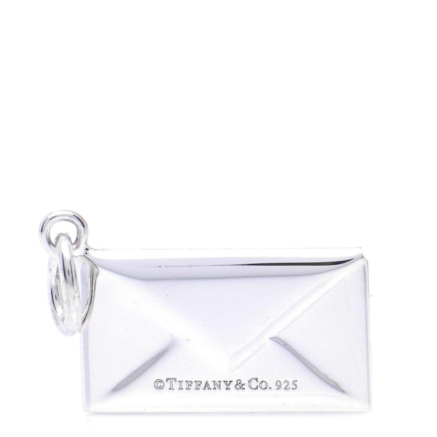 Tiffany Sterling Silver Diamond Envelope Charm 2 of 4
