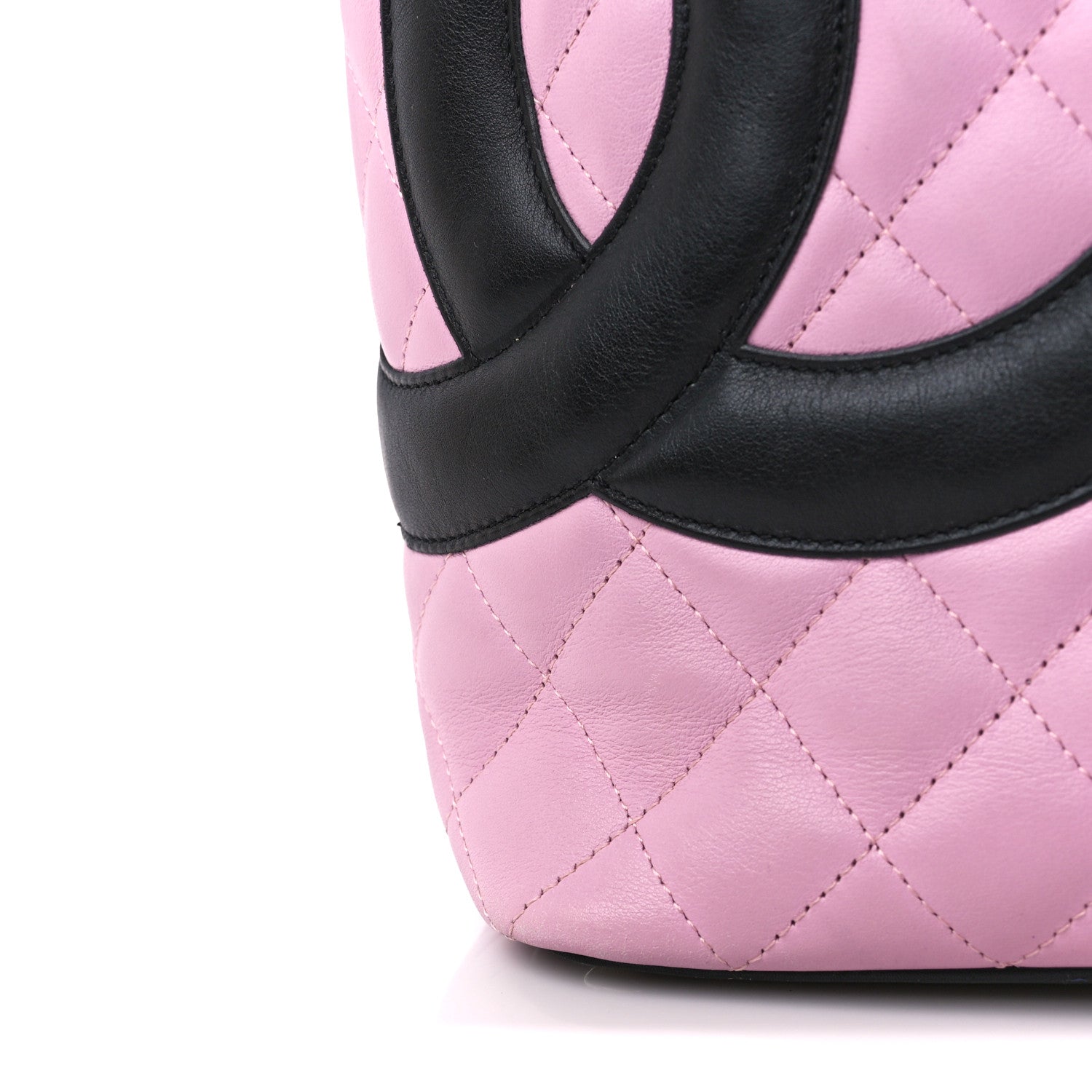 Chanel Calfskin Quilted Medium Cambon Tote Pink Black 12 of 12
