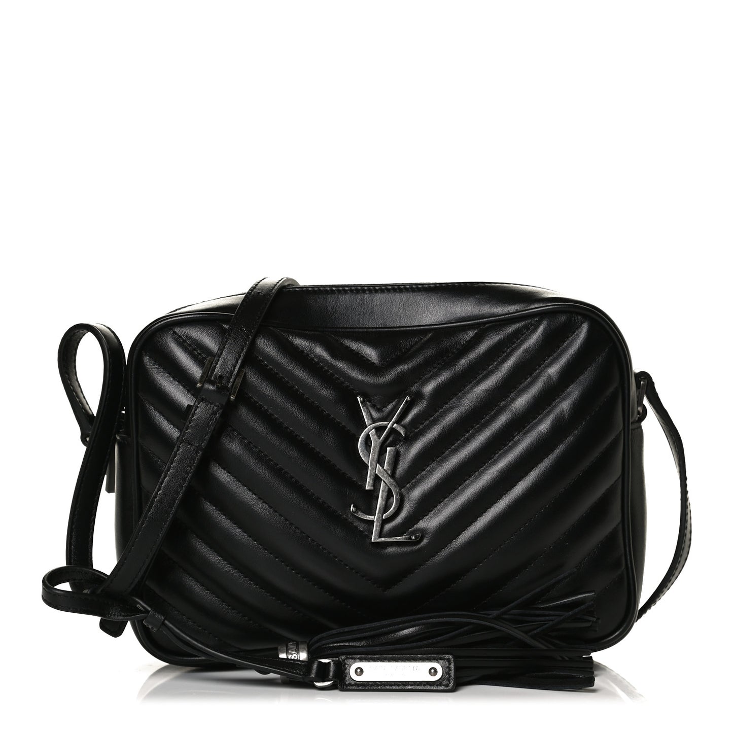 Calfskin Matelasse Monogram Lou Camera Bag Black