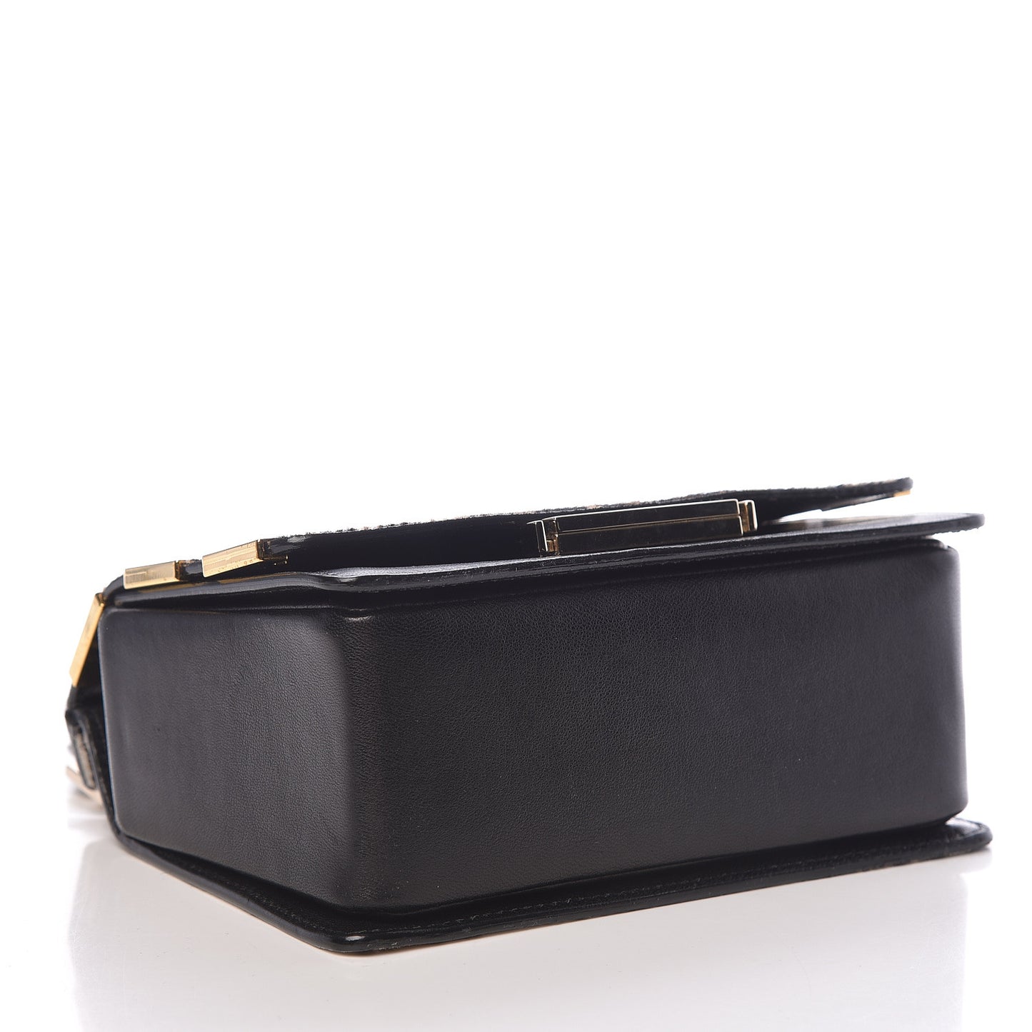 Calf Hair Leopard Print Amie Top Handle Bag