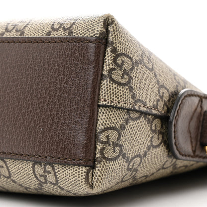 Gucci GG Supreme Monogram Textured Dollar Calfskin Web Small Ophidia Dome Shoulder Bag Beige Ebony New Acero 10 of 10