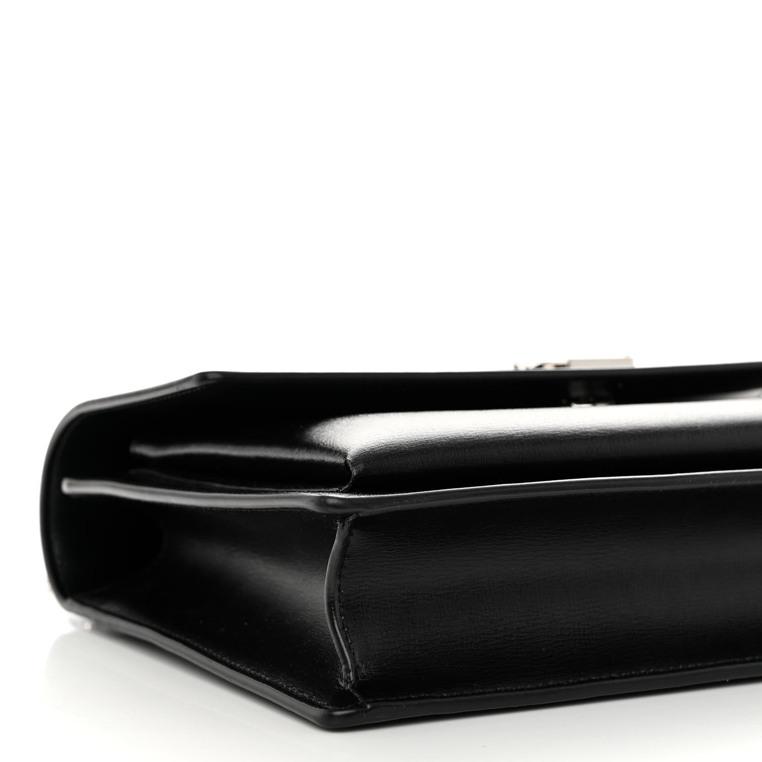 Saint Laurent Smooth Calfskin Medium Monogram Sunset Satchel Black 7 of 8