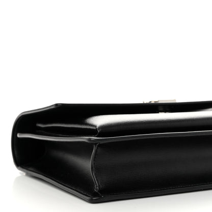 Saint Laurent Smooth Calfskin Medium Monogram Sunset Satchel Black 7 of 8