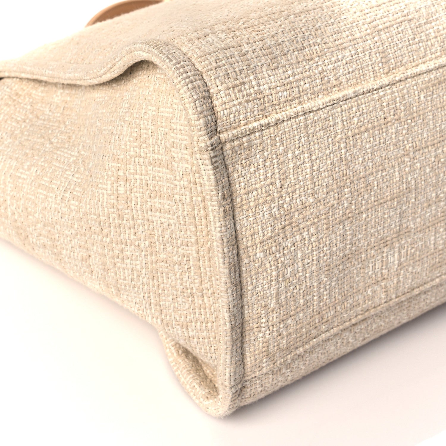 Chanel Canvas Medium Deauville Tote Light Beige 8 of 9