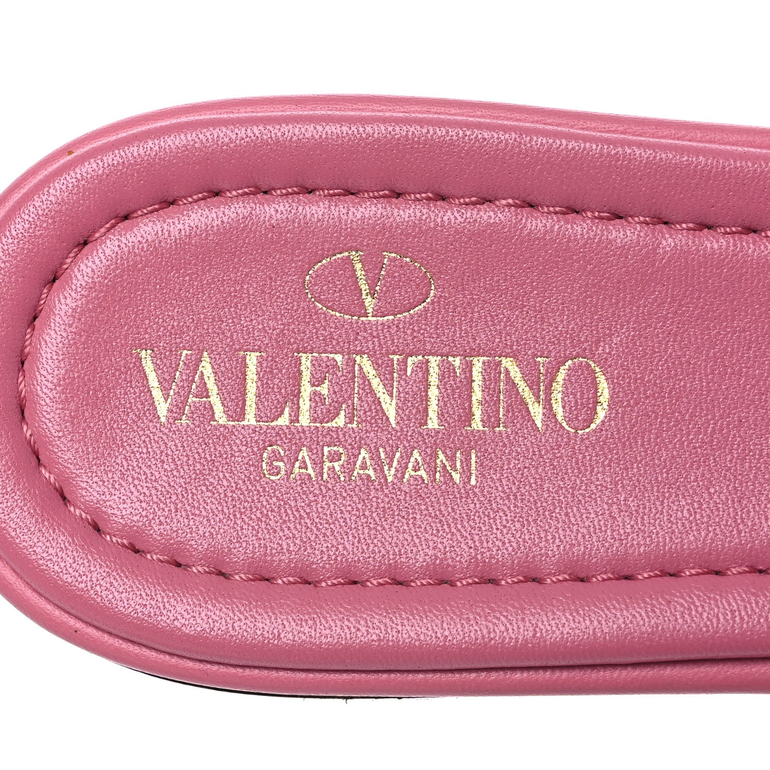 Valentino Garavani Nappa Roman Stud Flat Slide Sandals 39.5 Flaming Pink 9 of 16