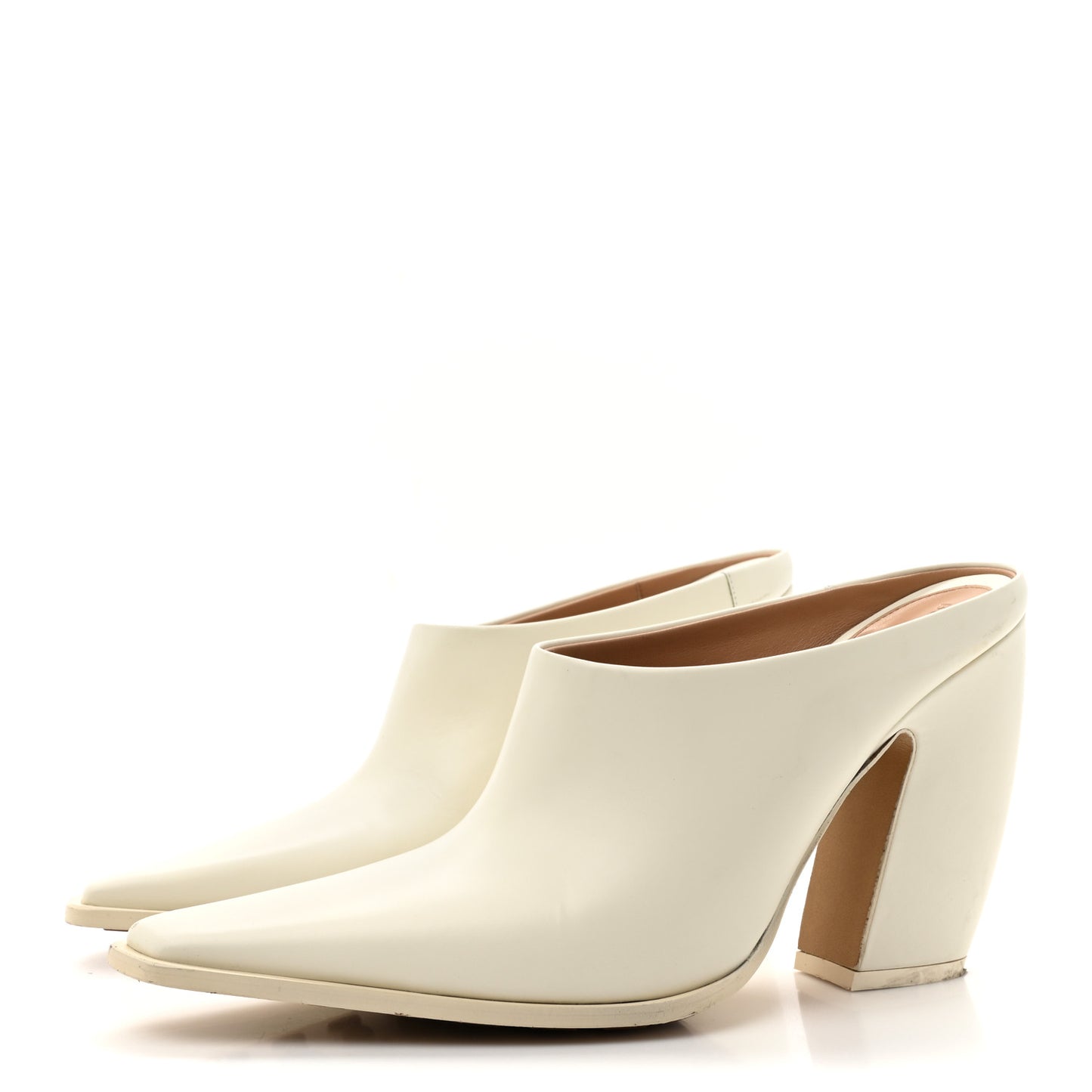 Calfskin Tex Mules 39 White