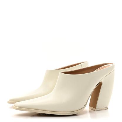 Bottega Veneta Calfskin Tex Mules 39 White 4 of 15