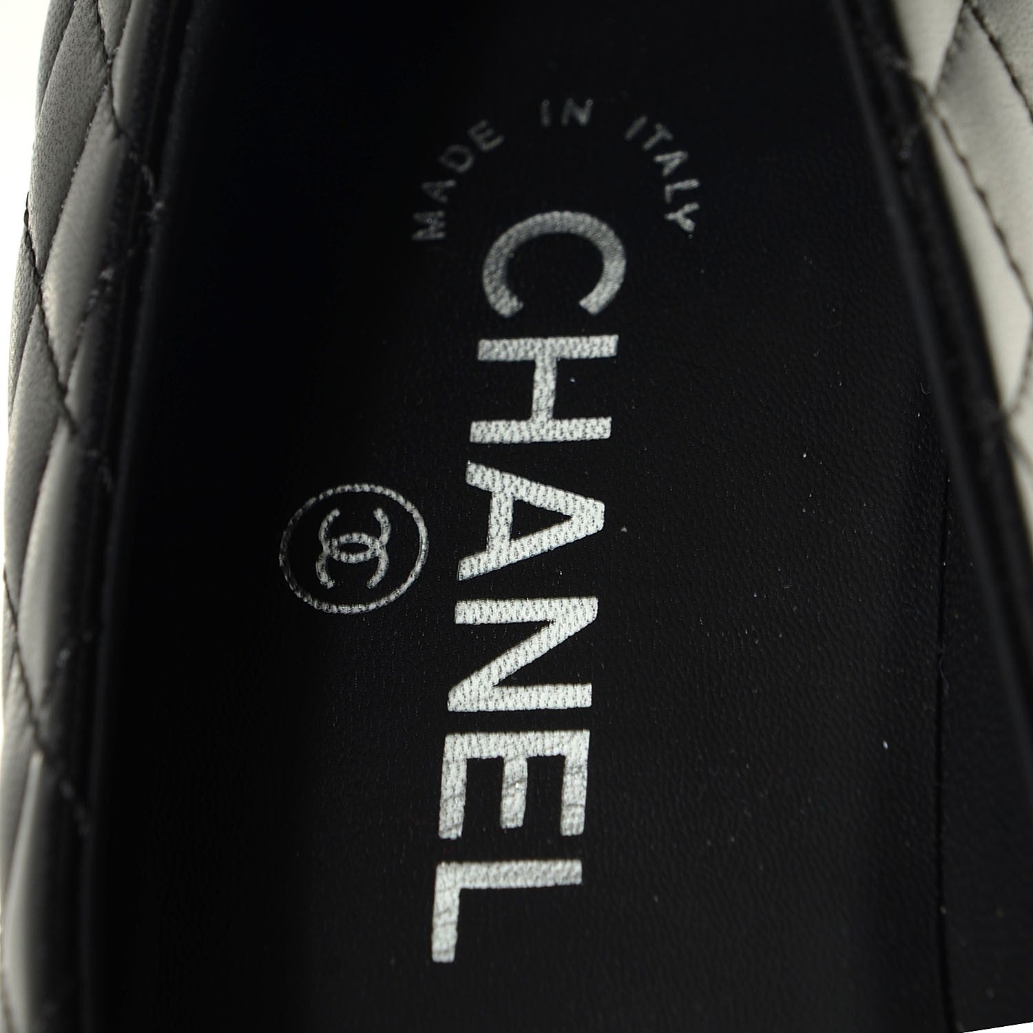 Chanel Lambskin Quilted Cap Toe Ballerina Flats 37 Black 7 of 7