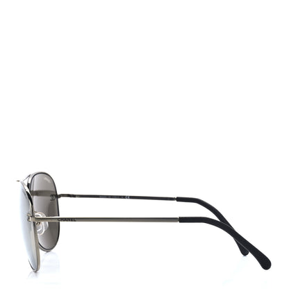 Chanel Aviator CC Sunglasses 4189-T-Q Silver 3 of 8