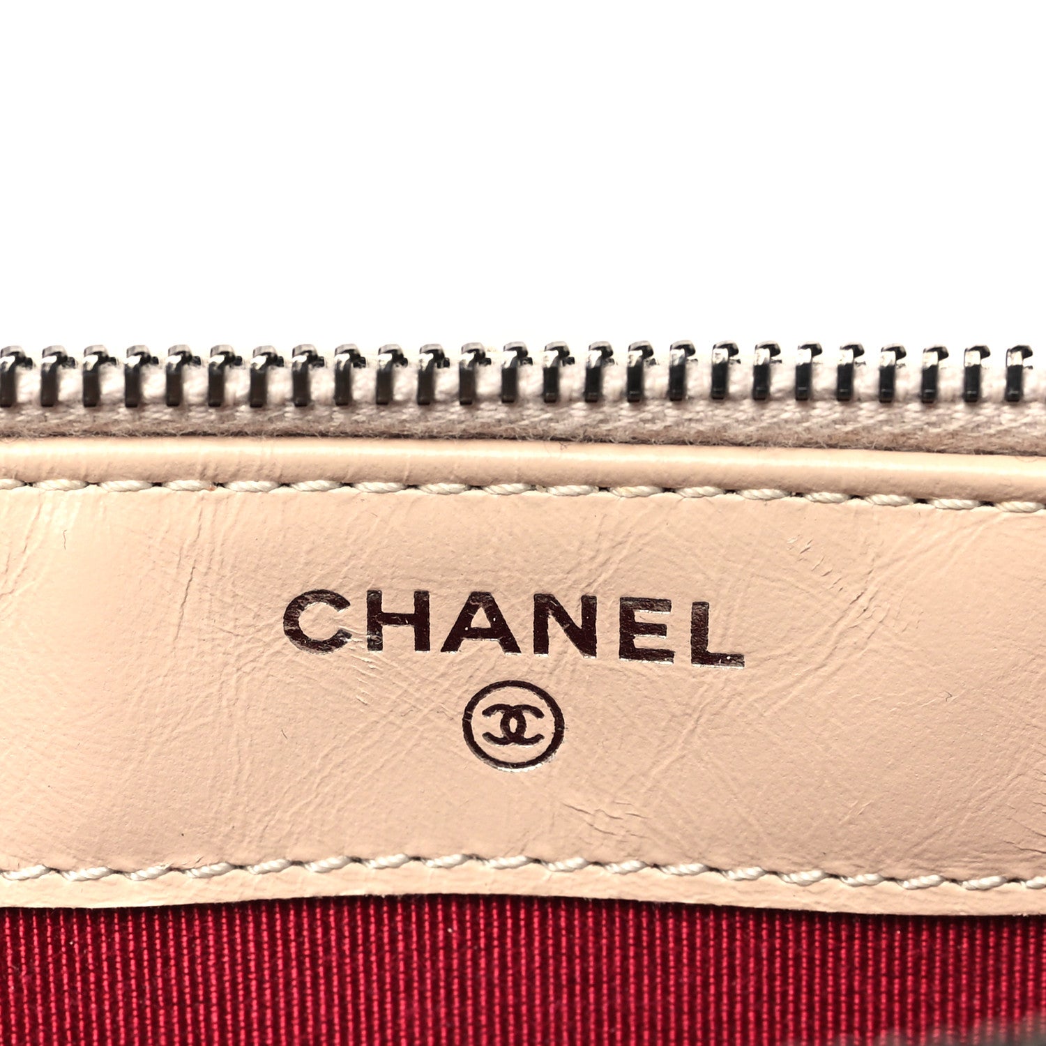 Chanel Aged Calfskin Quilted Small Gabrielle Clutch With Chain Beige Black 6 of 11