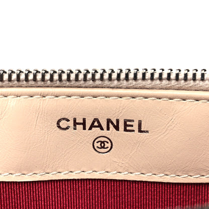 Chanel Aged Calfskin Quilted Small Gabrielle Clutch With Chain Beige Black 6 of 11