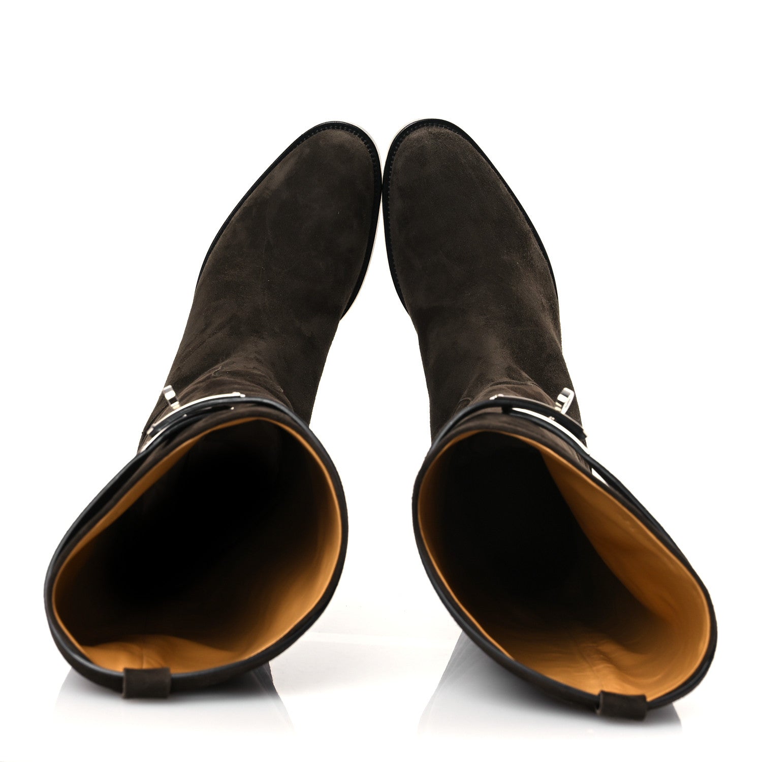 Hermes Suede Kelly Jumping Boots 39.5 Ecorce 2 of 12