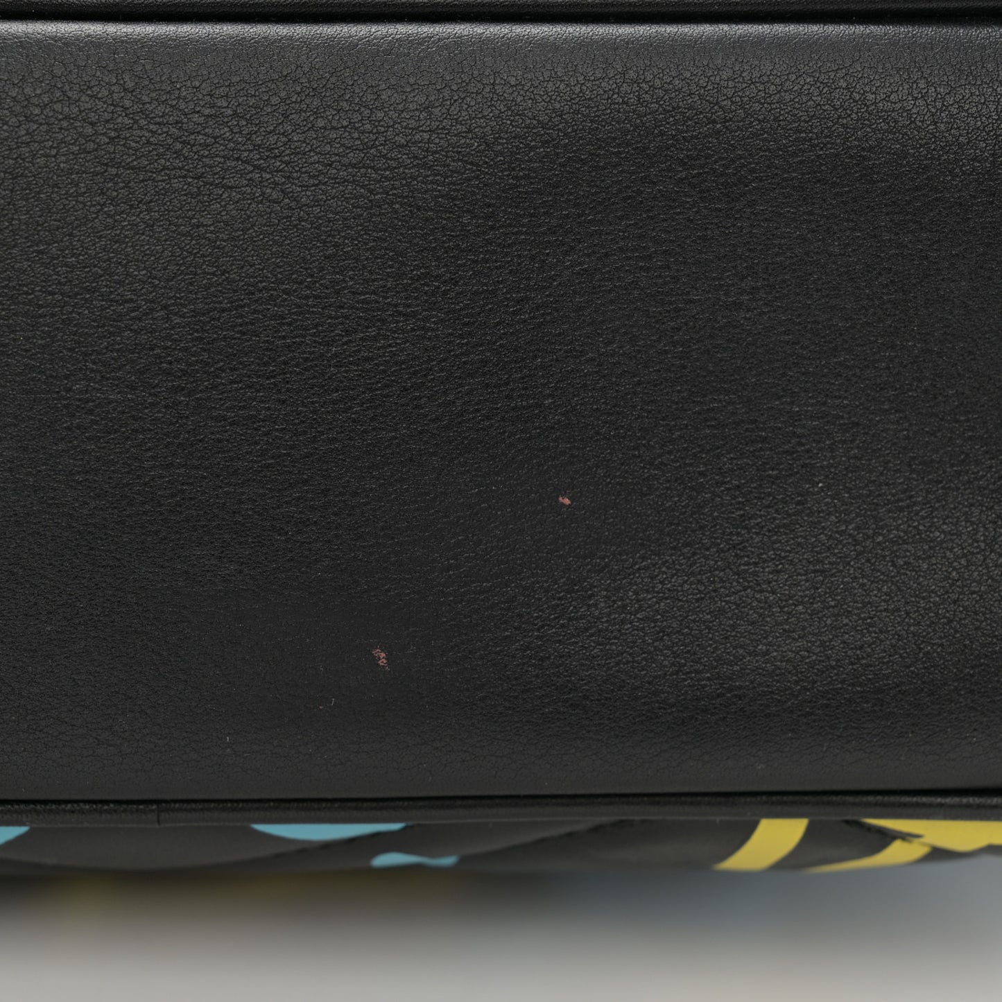 Calfskin Matelasse GucciGhost Medium GG Marmont Chain Shoulder Bag Black New Acquamarine