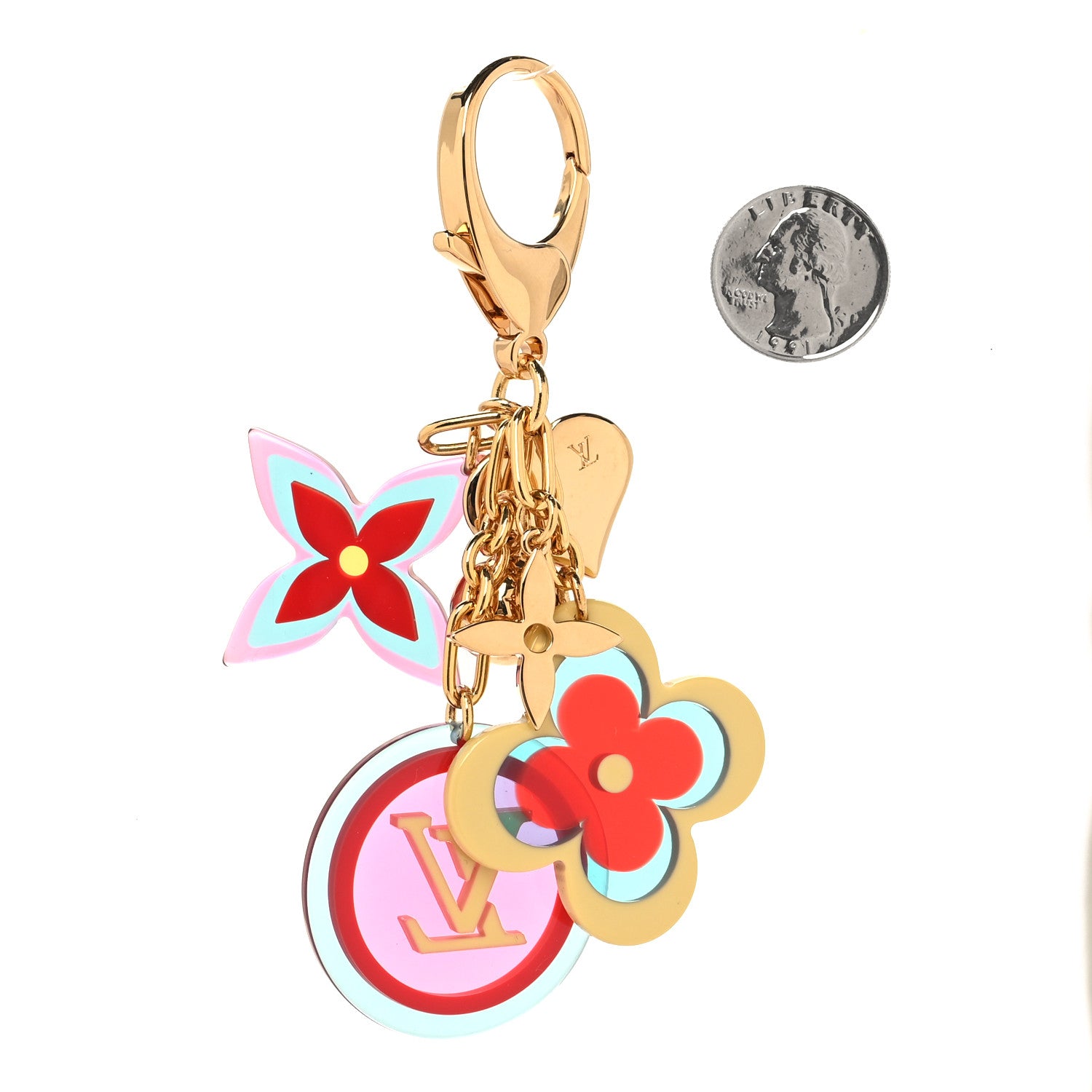 Louis Vuitton Resin Candy Fleurs Bag Charm Multicolor 2 of 4