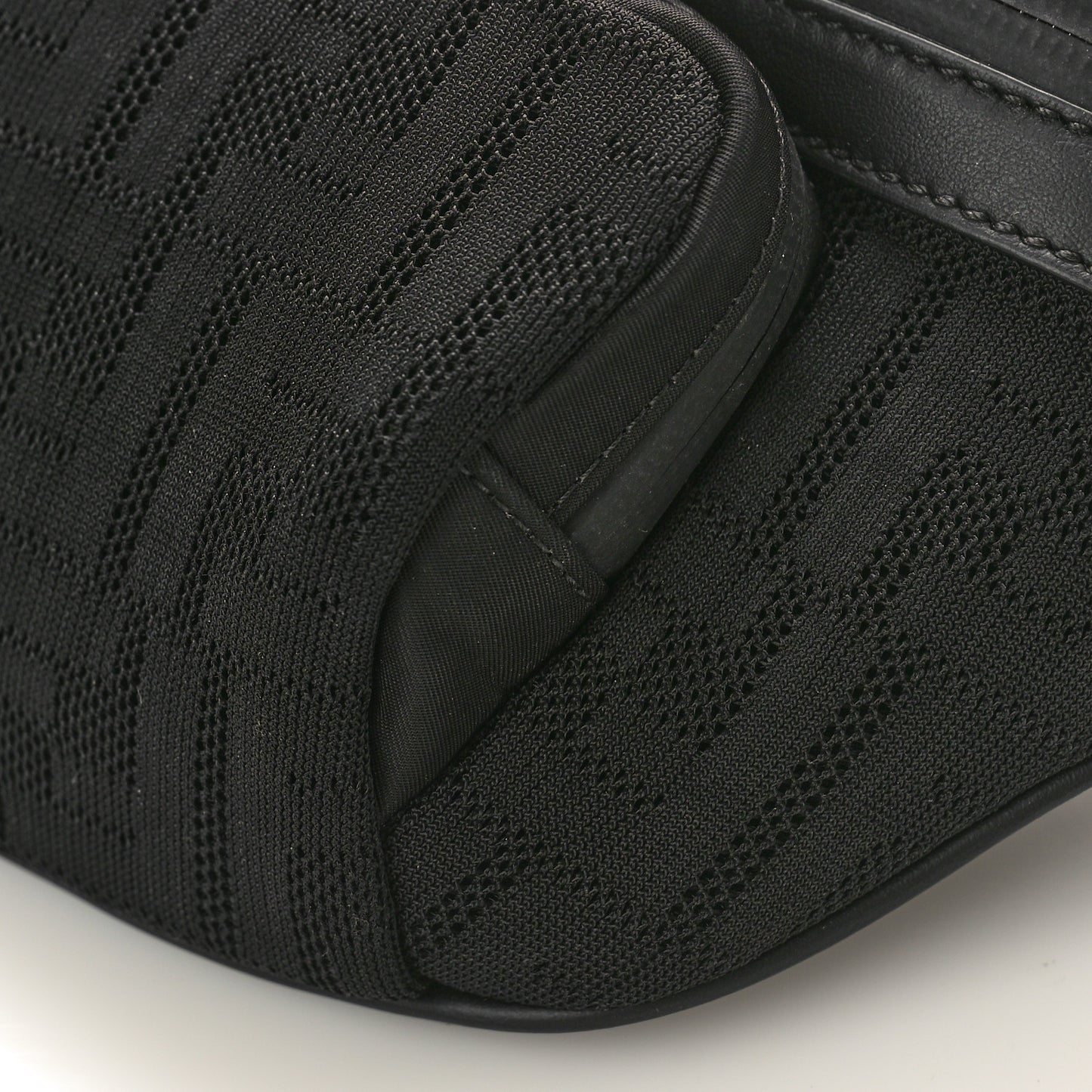 Neoprene Mesh Vitello Grace FF Pocket Belt Bag Black